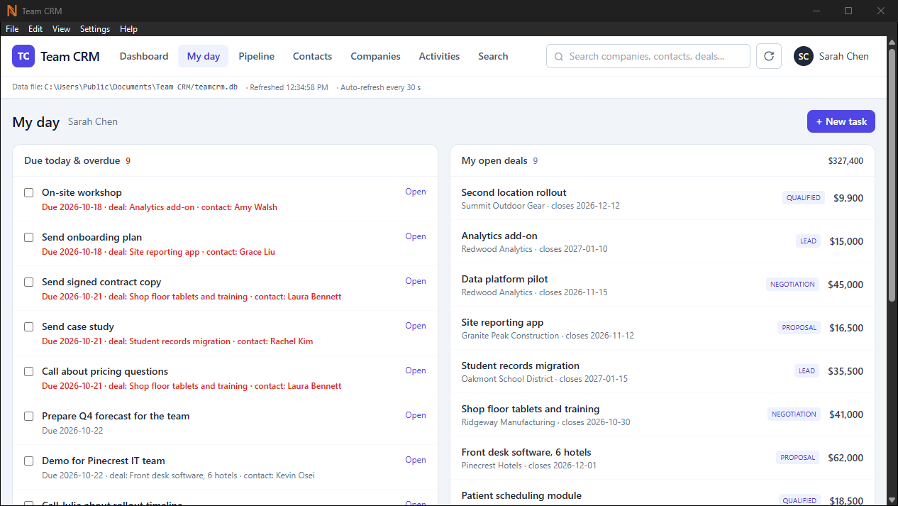 Team CRM screenshot 5