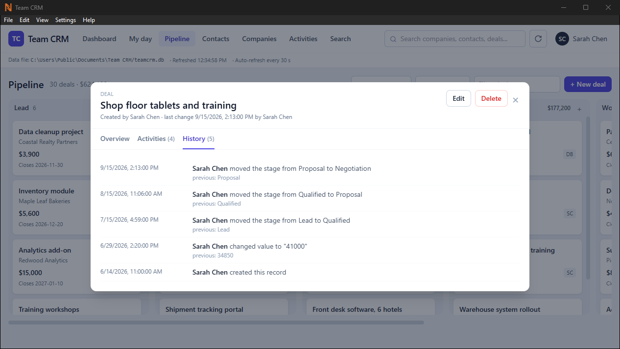 Team CRM screenshot 4