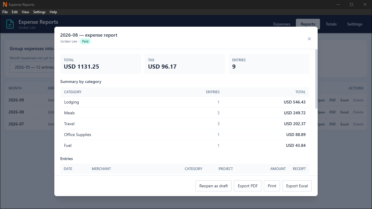 Expense Reports screenshot 5