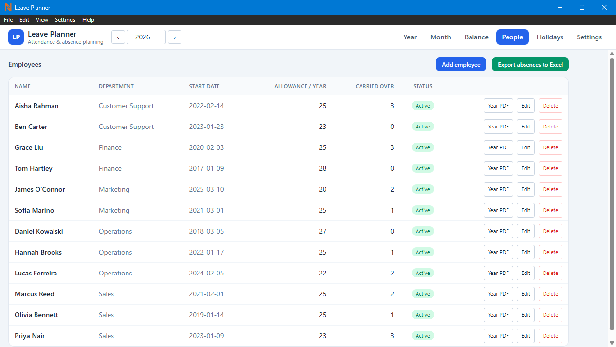 Leave Planner screenshot 4