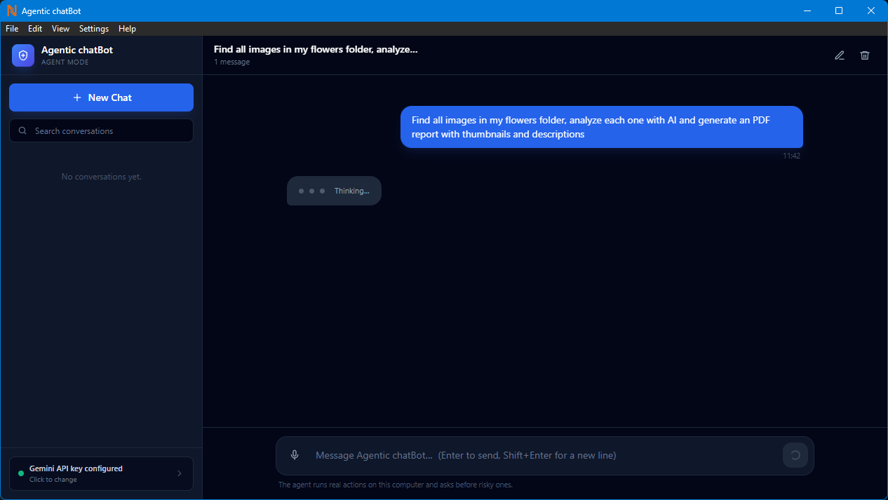 Agentic chatBot screenshot 2