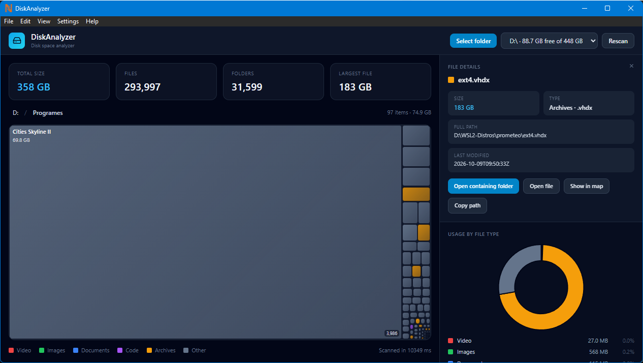 DiskAnalyzer screenshot 4