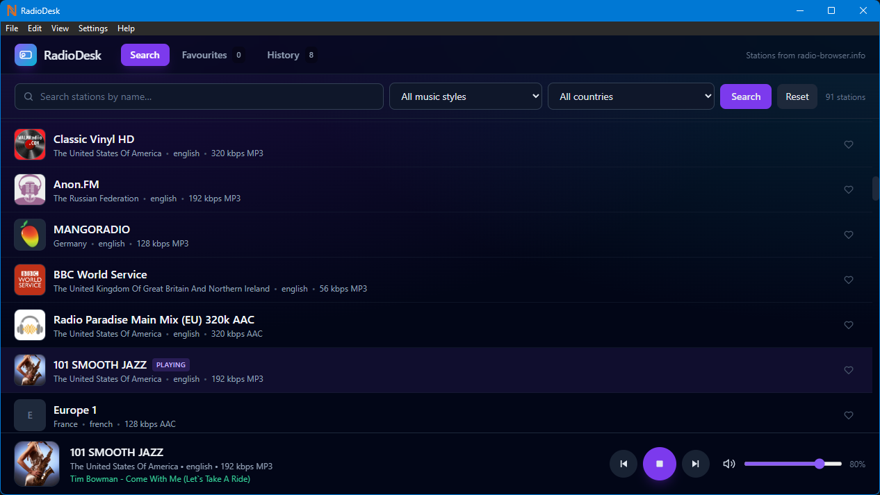 RadioDesk screenshot 1